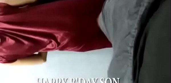  Mom seduces son birthday surprise!